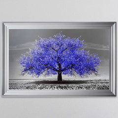 Navy Cherry Tree Framed Wall Art 114x74cm