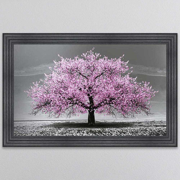 Pink Cherry Tree Framed Wall Art 114x74cm
