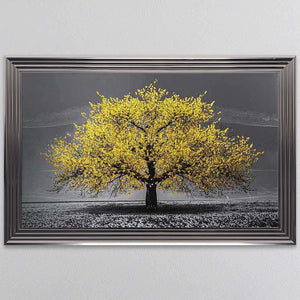 Yellow Cherry Tree Framed Wall Art 114x74cm