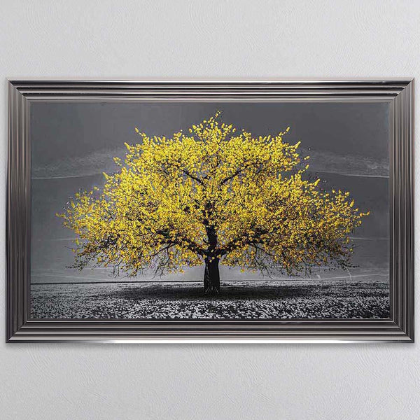 Yellow Cherry Tree Framed Wall Art 114x74cm