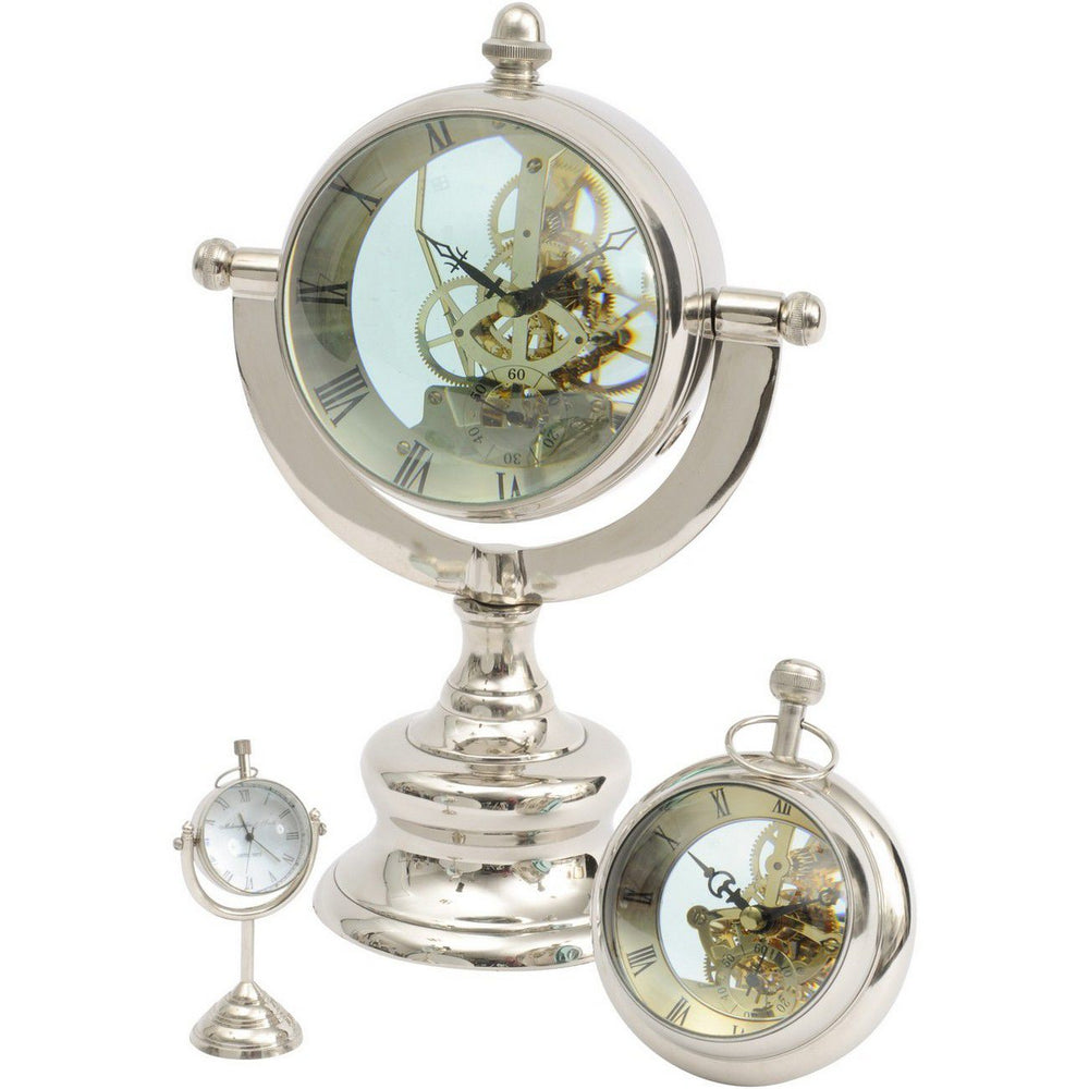 Cooper Nickel Paperweight Clock