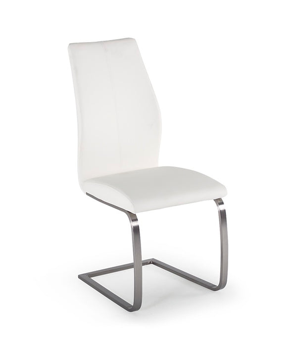 Issy Faux Leather Dining Chair in White