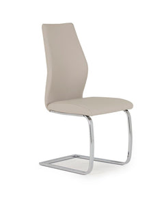 Eton Faux Leather Dining Chair in Taupe