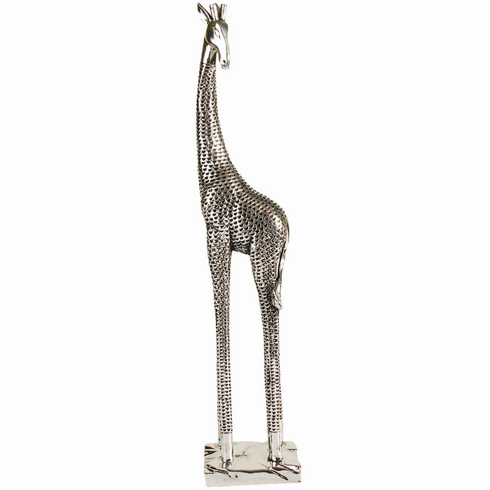 Silver Giraffe Sculpture Small