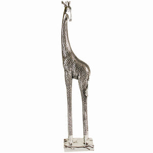 Silver Giraffe Sculpture Small