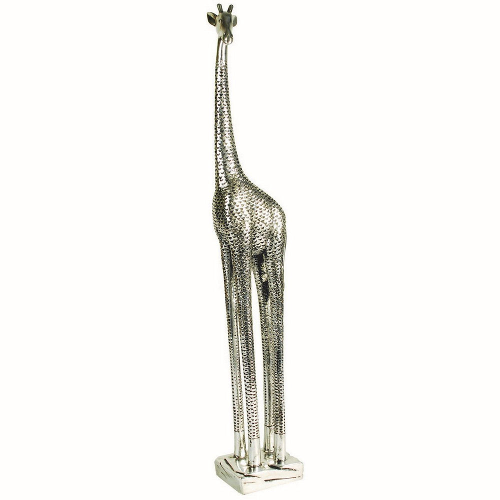 Silver Giraffe Sculpture Large