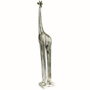 Silver Giraffe Sculpture Large