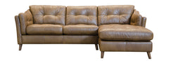 Saddler Leather Chaise Sofa