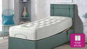 Adjust-a-bed 5ft (2 x 2ft6 Linked) King Size Grandeur Natural 2000 Adjustable Bed