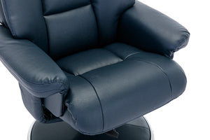 Bali Reclining Swivel Chair with Footstool