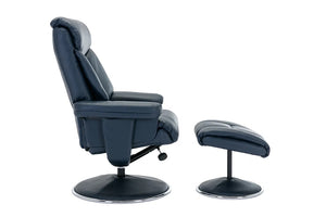 Bali Reclining Swivel Chair with Footstool