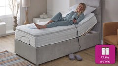 Adjust-a-bed 5ft King Size (2 x 2ft6 Linked) Gel-Flex Pillow Top Adjustable Bed