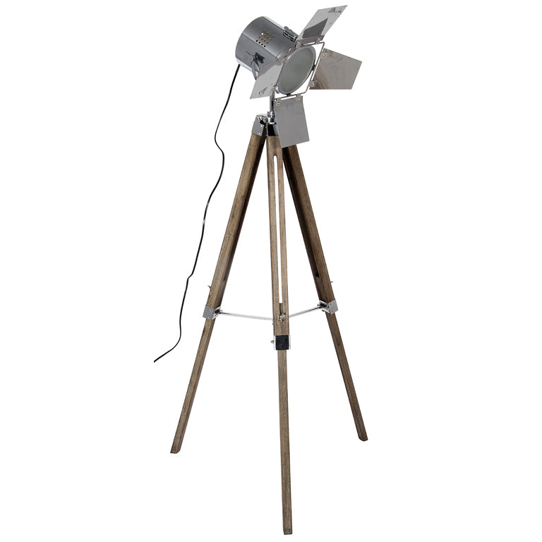 Wood Base and Chrome Head Film Light