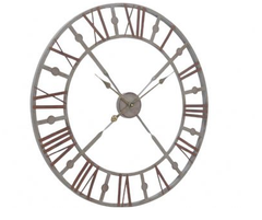 Antique Grey Skeleton Wall Clock