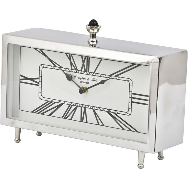 Nebolo Nickel Rectangular Table Clock