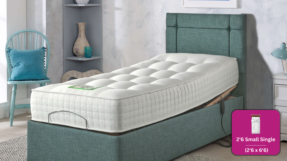 Adjust-a-bed 2ft6 Small Single Grandeur Natural 2000 Adjustable Bed