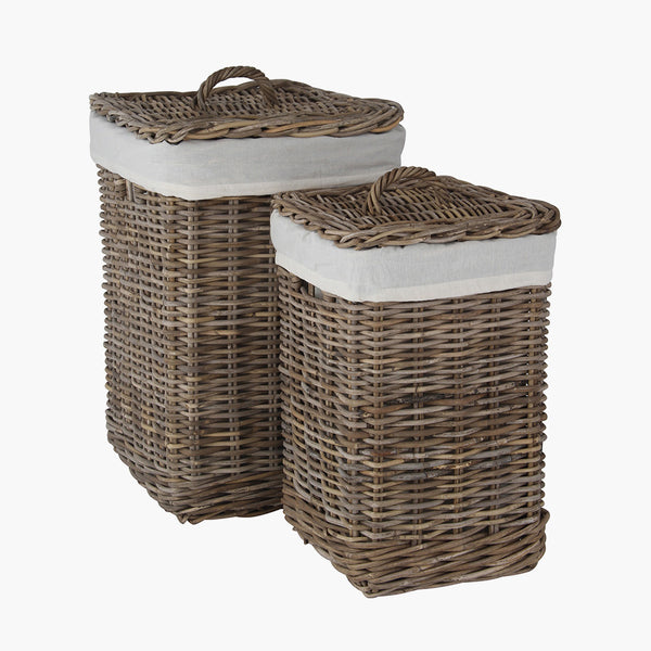 S/2 Square Linen Baskets