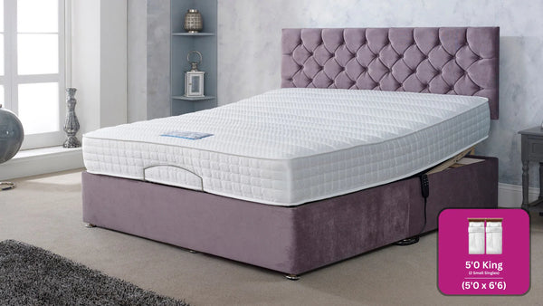 Adjust-a-bed 5ft King Size (2 x 2ft6 Linked) Gel-Flex 1000 Adjustable Bed