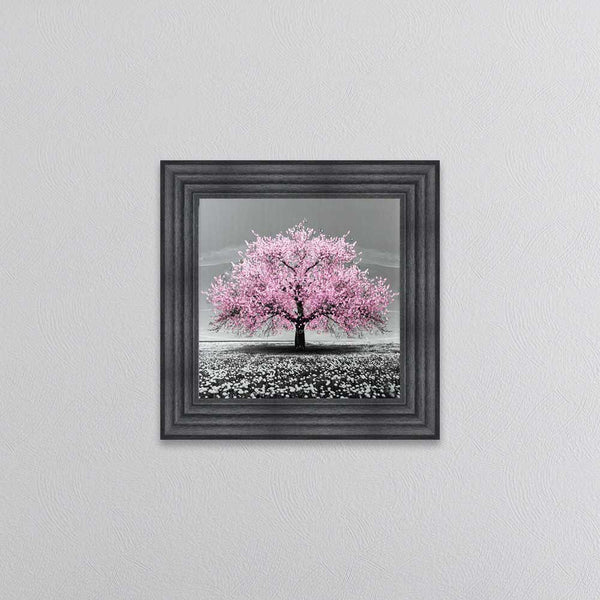 Pink Cherry Tree Framed Wall Art 55x55cm