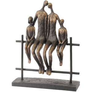 Family Of Four Bench Sculpture