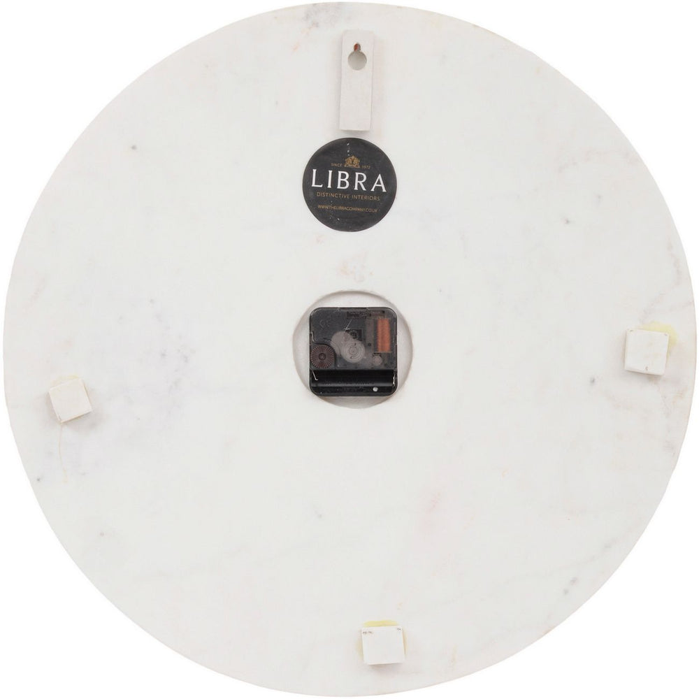 Brass Inlay And Marble Wall Clock