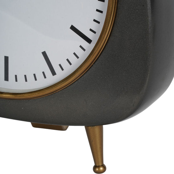 Mid Century Style Aluminium Table Clock Small 28cm