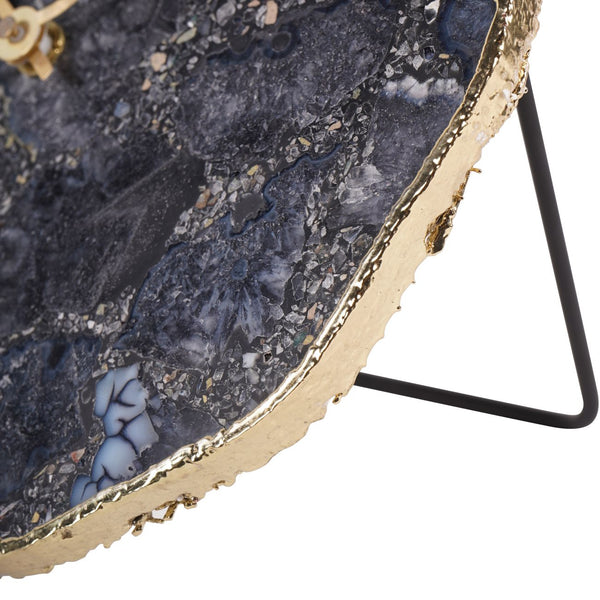 Smokey Agate Mantel Clock 20cm
