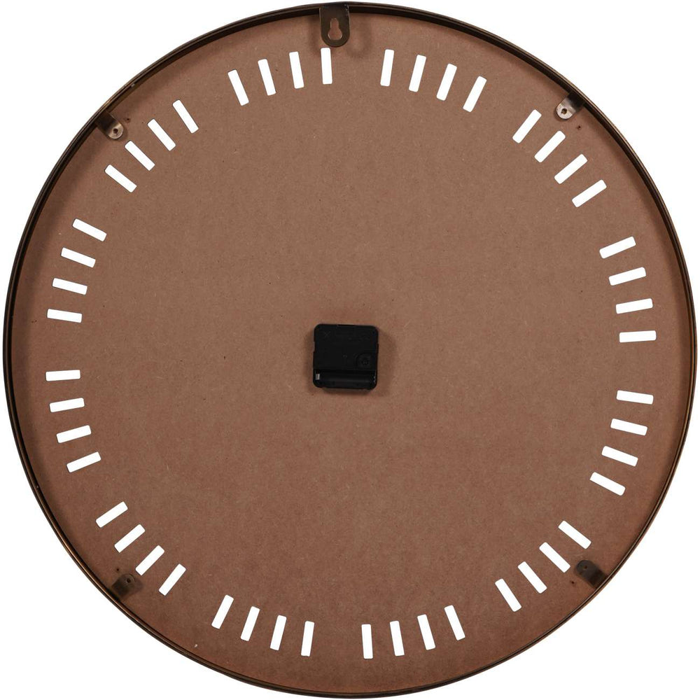 Perforated Black and Gold Indoor Wall Clock