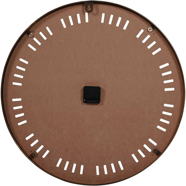 Perforated Black and Gold Indoor Wall Clock