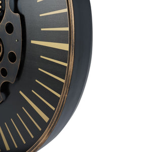 Palladium Wall Clock with moving Cogs 100cm