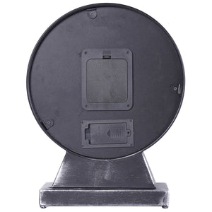 Palladium Mantel Clock with Moving Cogs Black Nickel