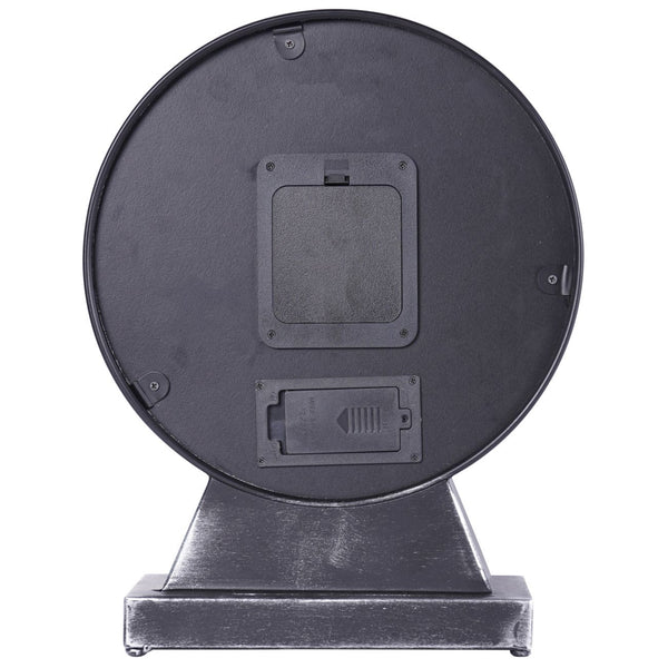 Palladium Mantel Clock with Moving Cogs Black Nickel