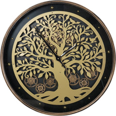 Viking Tree Wall Clock with Moving Cogs 60cm
