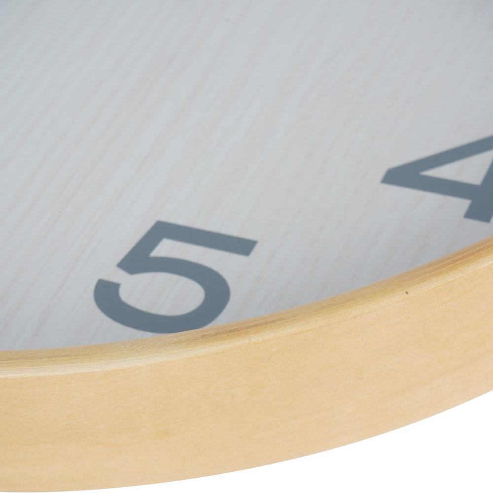 Grain Effect Wall Clock 53cm Light Natural