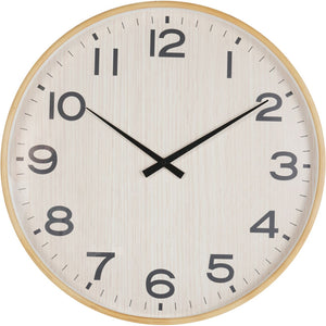 Grain Effect Wall Clock 53cm Light Natural