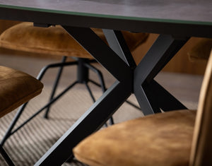 Luna Swivel Dining Chair Gold