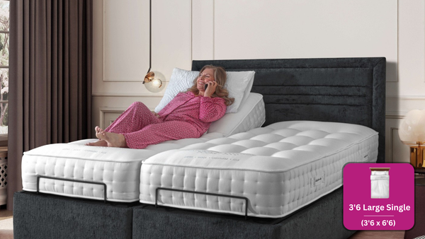 Adjust-a-bed 3ft6 Large Single Grandeur Natural 5000 Adjustable Bed