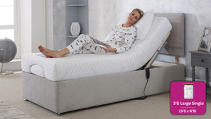 Adjust-a-bed 3ft6 Large Single Grandeur Natural 2000 Adjustable Bed