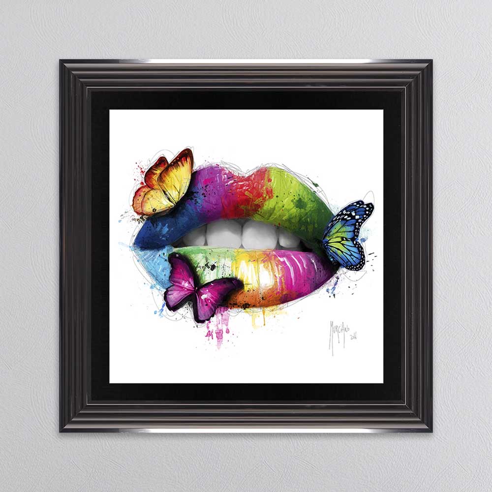 Butterfly Kiss Framed Wall Art 90x90cm