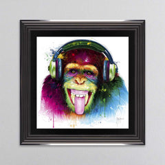 DJ Monkey Framed Wall Art 55x55cm