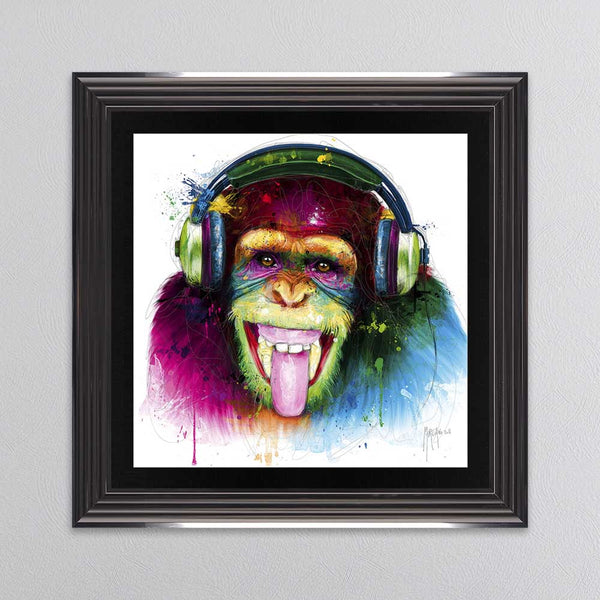 DJ Monkey Framed Wall Art 85x85cm