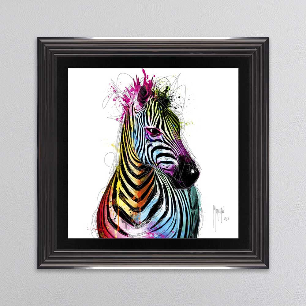 Zebra Framed Wall Art 55x55cm