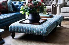 Leather/Fabric Artisan Footstool