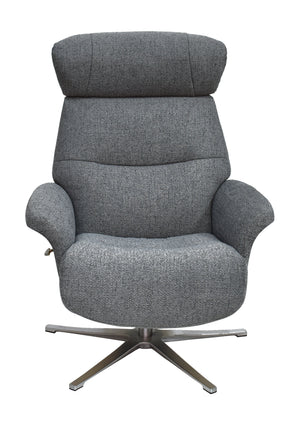 Boston Reclining Swivel Chair with Footstool