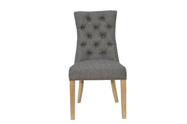 Carla Curved Chair Dark Grey