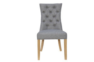 Carla Curved Chair Light Grey