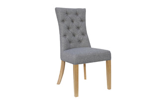 Carla Curved Chair Light Grey