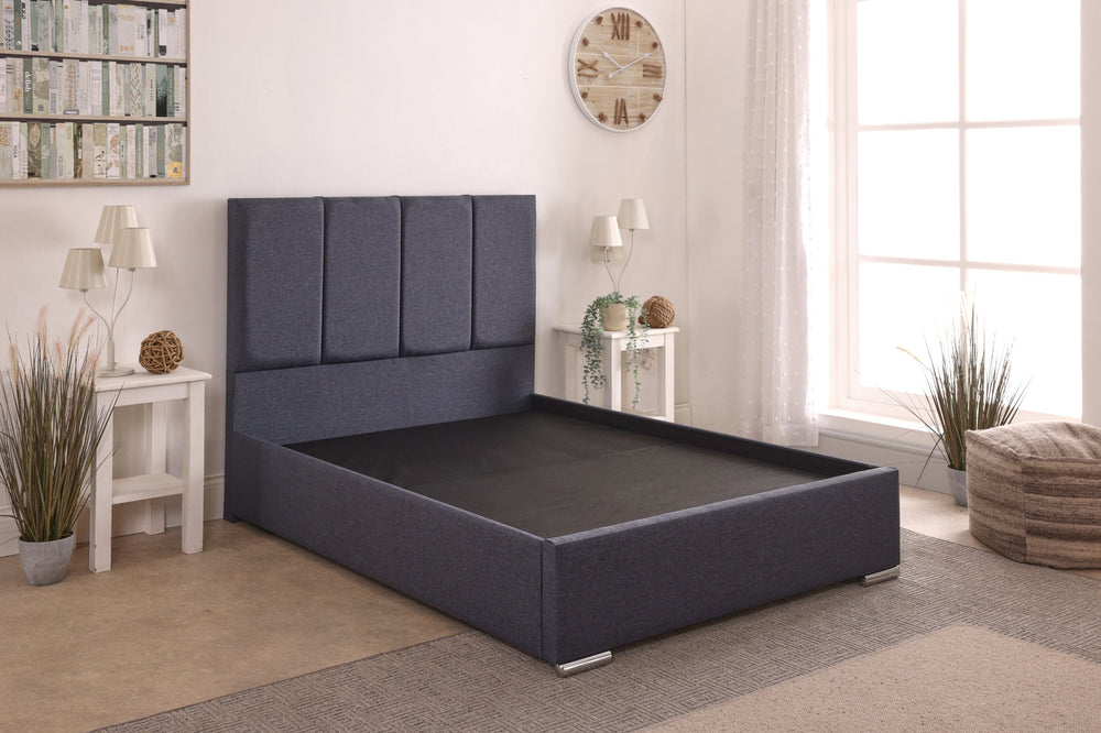 Clara 48inch 4ft Small Double Upholstered Bed Frame with Ottoman Option