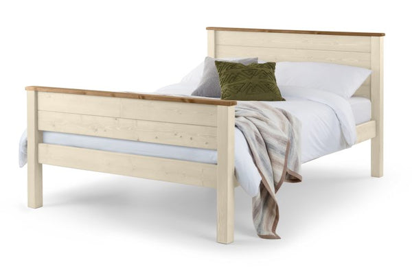 Paignton 4ft Small Double Wooden Bed Frame - High Foot End