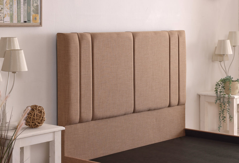Ezra 48inch 5ft King Size Upholstered Bed Frame with Ottoman Option
